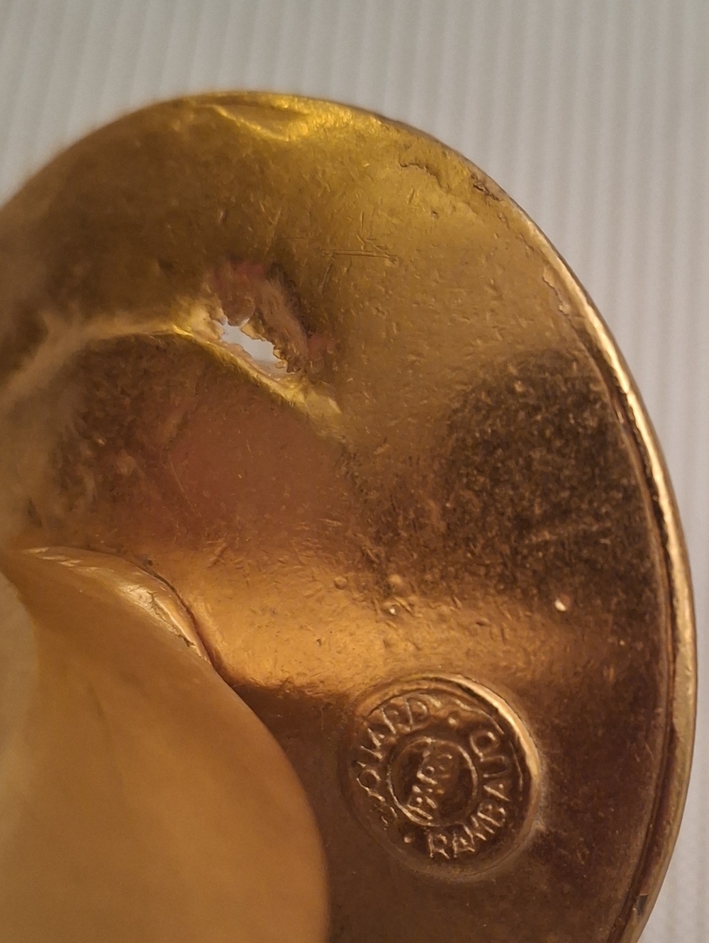 SOLD Vintage Edouard Rambaud Paris Gold Tone Bronze Gilded Spiral Candle Holders - Picture 8 of 8